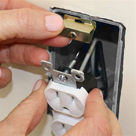 how to repair electrical box|electrical outlet box repair clips.